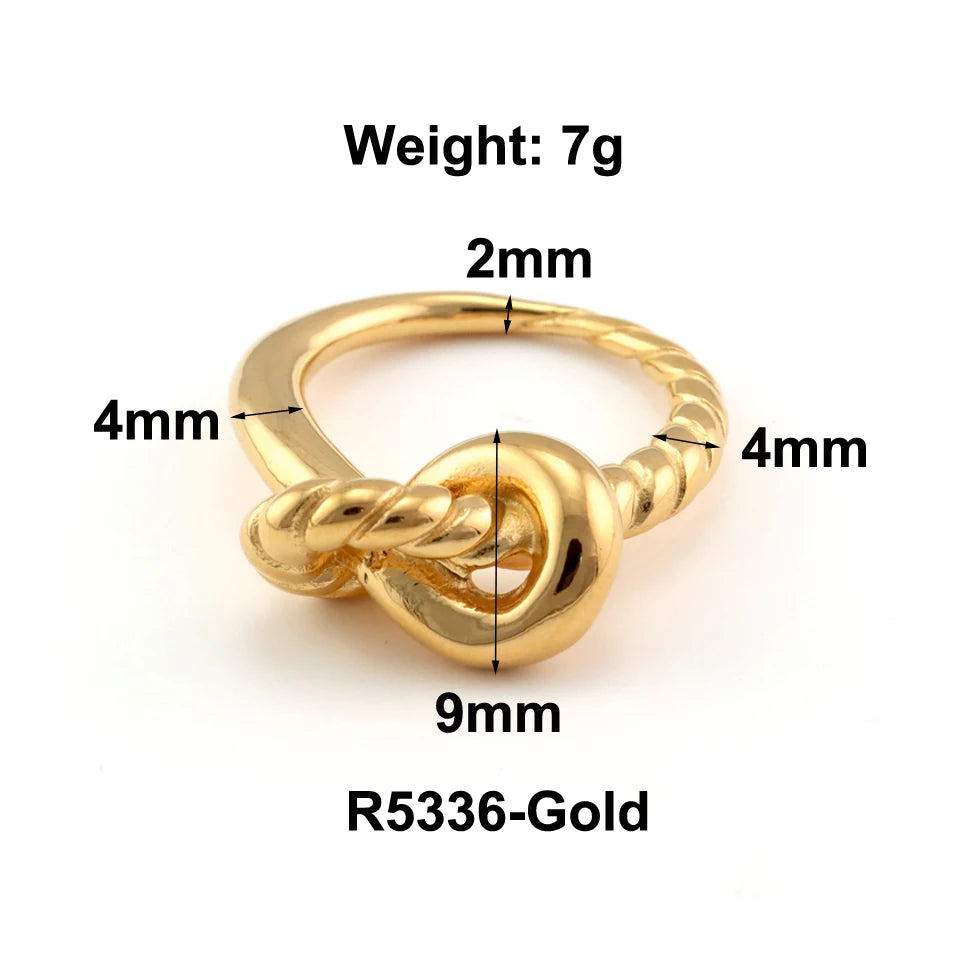 Ring for Women - 18K Gold Plated Stainless Steel with Water Drop shape