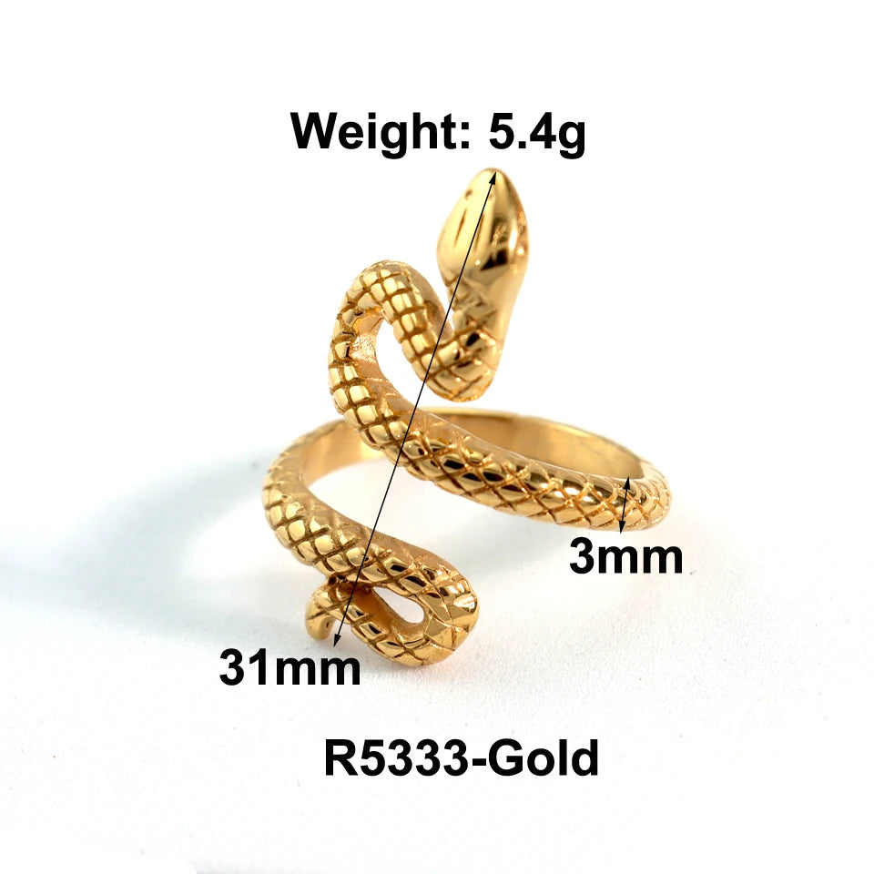 Ring for Women - 18K Gold Plated Stainless Steel with Water Drop shape