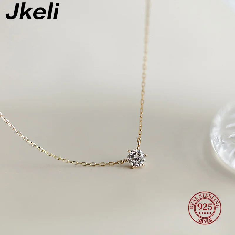 Necklace for Women - 18K Gold Plated 925 Sterling Silver with Zirconia.